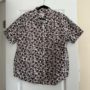 Levi's Men's Black and Red Floral Button Down Shirt